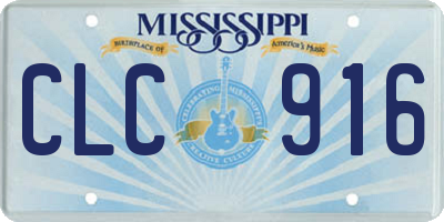 MS license plate CLC916