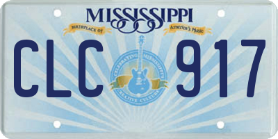 MS license plate CLC917