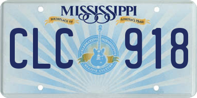 MS license plate CLC918