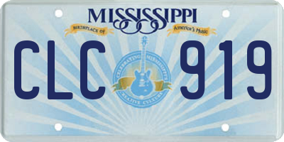 MS license plate CLC919