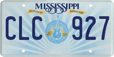 MS license plate CLC927