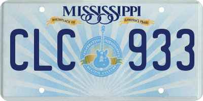 MS license plate CLC933