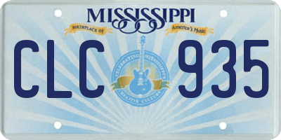 MS license plate CLC935