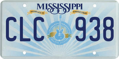 MS license plate CLC938