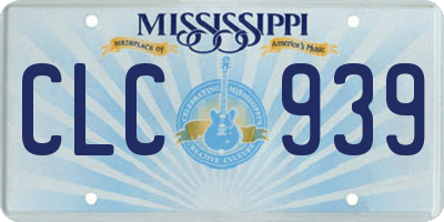 MS license plate CLC939