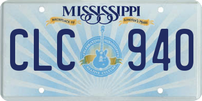 MS license plate CLC940