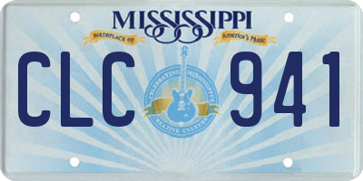 MS license plate CLC941