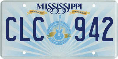 MS license plate CLC942