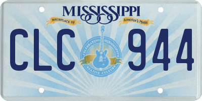 MS license plate CLC944
