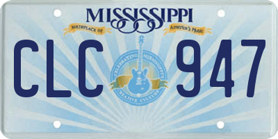 MS license plate CLC947