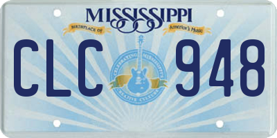 MS license plate CLC948