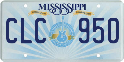 MS license plate CLC950