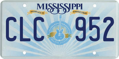 MS license plate CLC952