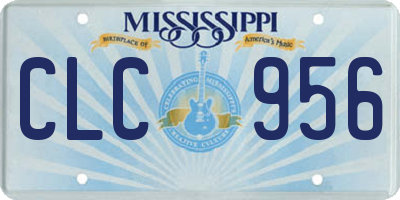MS license plate CLC956