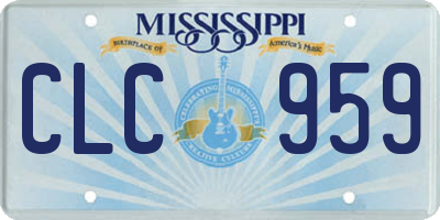 MS license plate CLC959