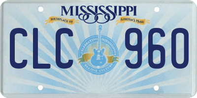 MS license plate CLC960