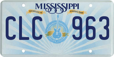 MS license plate CLC963