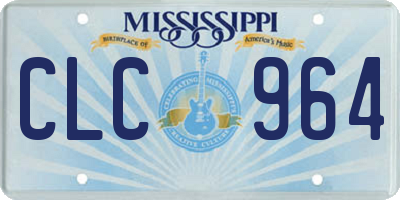 MS license plate CLC964