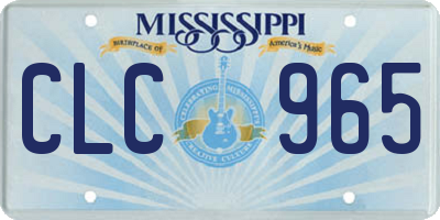 MS license plate CLC965