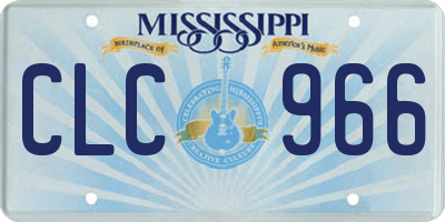 MS license plate CLC966