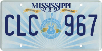 MS license plate CLC967