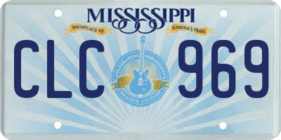 MS license plate CLC969