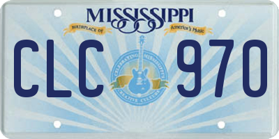 MS license plate CLC970