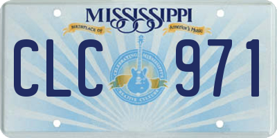 MS license plate CLC971