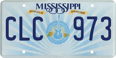 MS license plate CLC973