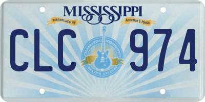 MS license plate CLC974