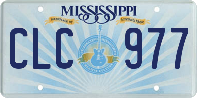MS license plate CLC977