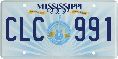 MS license plate CLC991