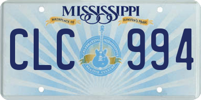MS license plate CLC994