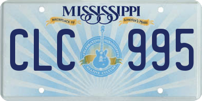 MS license plate CLC995