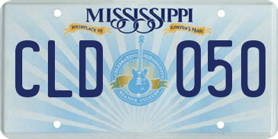 MS license plate CLD050