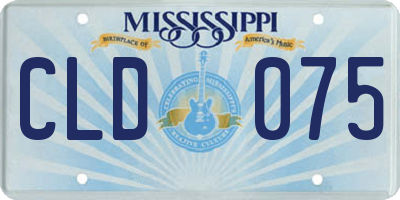 MS license plate CLD075