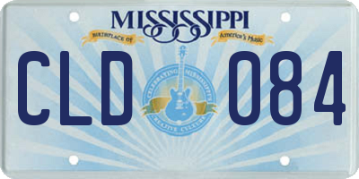 MS license plate CLD084