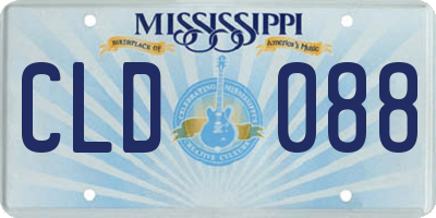 MS license plate CLD088