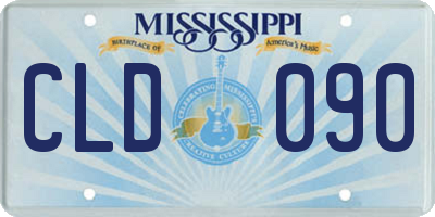 MS license plate CLD090
