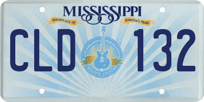 MS license plate CLD132