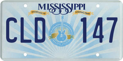 MS license plate CLD147