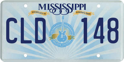MS license plate CLD148