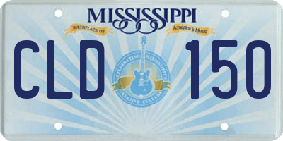 MS license plate CLD150