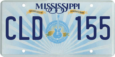 MS license plate CLD155