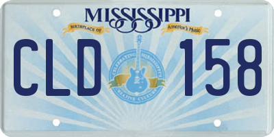 MS license plate CLD158