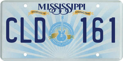 MS license plate CLD161