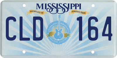 MS license plate CLD164
