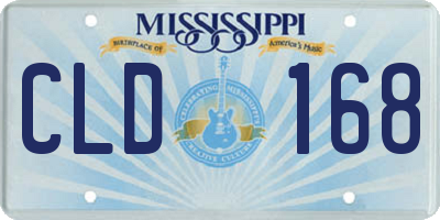 MS license plate CLD168