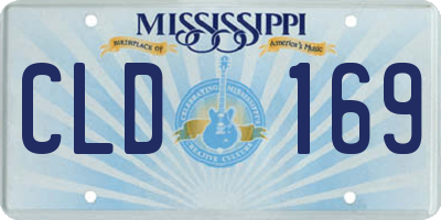 MS license plate CLD169