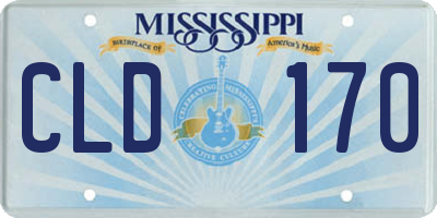MS license plate CLD170